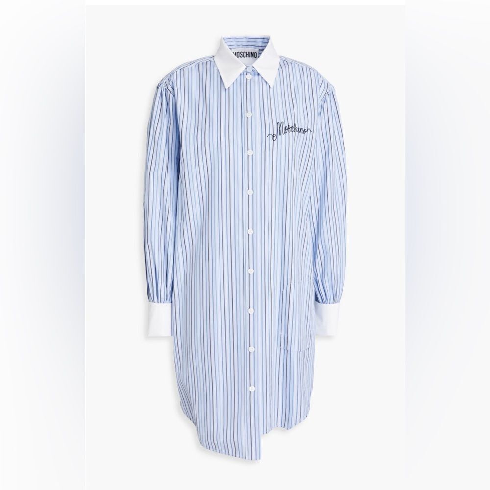 Moschino striped asymmetric shirt dress size 14